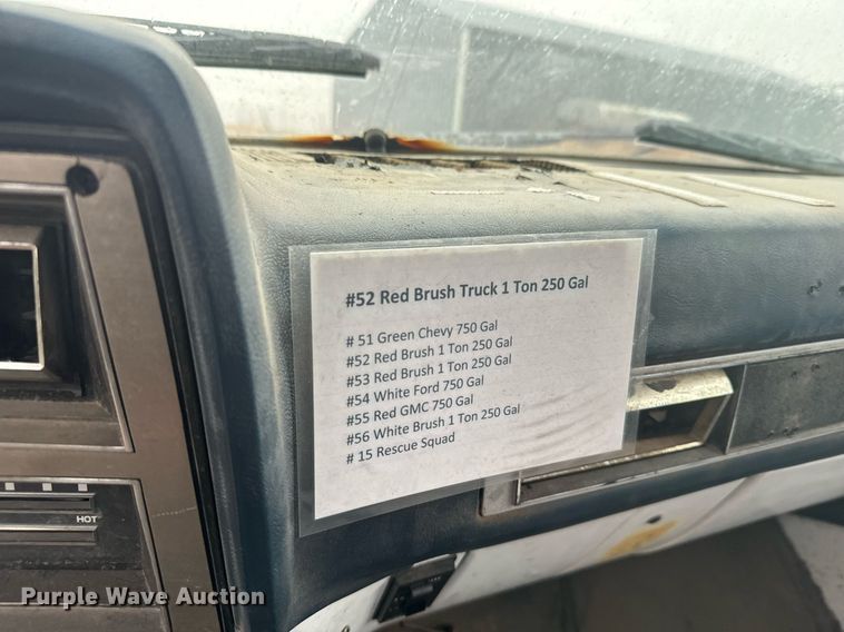 image for item DX3737 1985 Chevrolet K30 brush fire truck