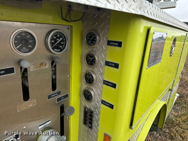 image for item DX3741 Emergency One fire truck pumper bed