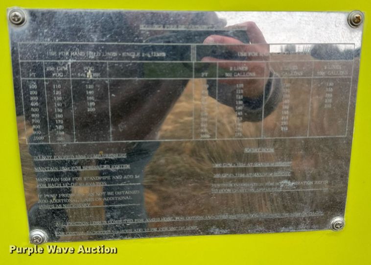 image for item DX3741 Emergency One fire truck pumper bed