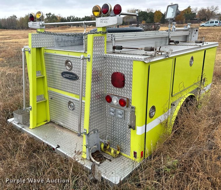 image for item DX3741 Emergency One fire truck pumper bed