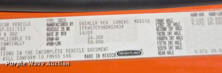 image for item EE7922 2010 Freightliner Business Class M2 dump truck