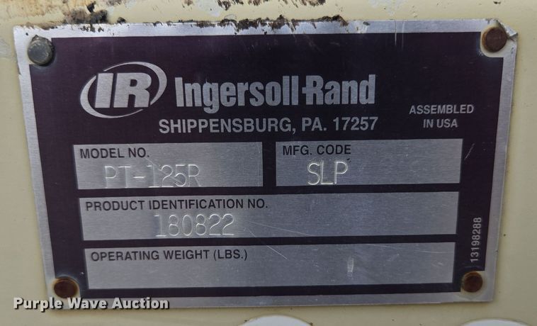 image for item EE8713 2005 Ingersoll Rand  PT125R pneumatic roller