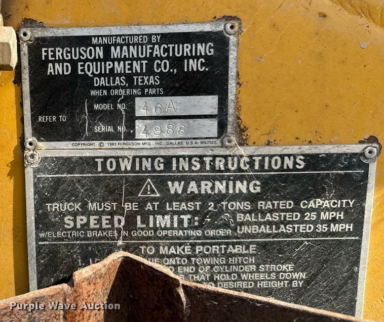 image for item EG6849 Ferguson 46A double drum roller