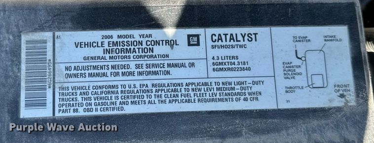 image for item EG6862 2006 Chevrolet Silverado 1500 pickup truck