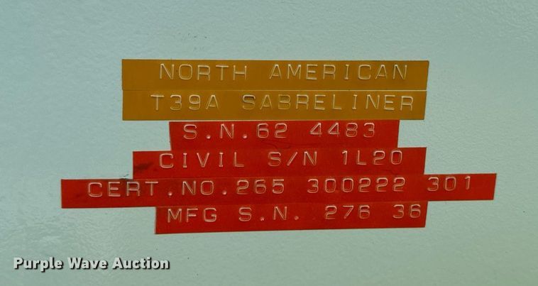 image for item EG6884 North American T39A Saberliner airplane