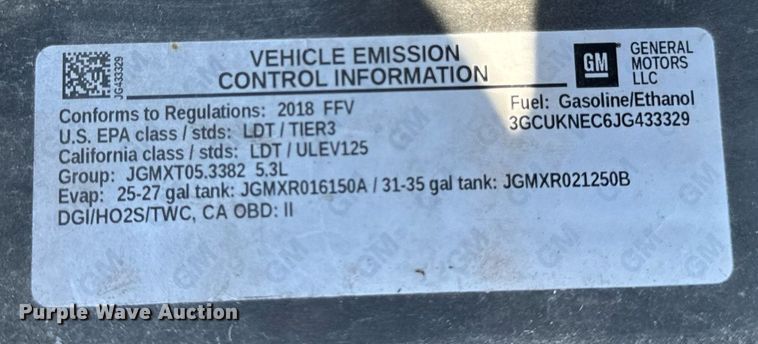 image for item EG6902 2018 Chevrolet Silverado 1500 Crew Cab pickup truck