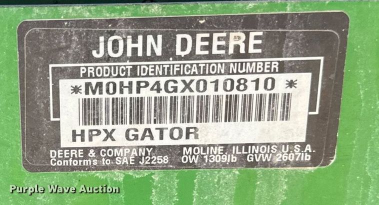 image for item EG6907 2004 John Deere Gator HPX utility vehicle