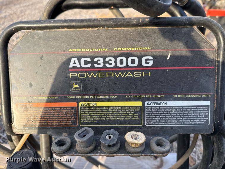 image for item EJ3153 John Deere AC3300G pressure washer