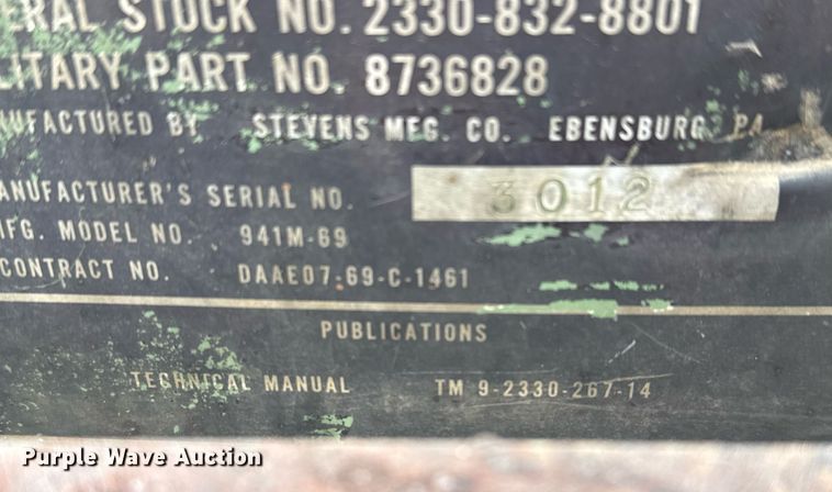 image for item EJ3155 Stevens Mfg 941M-69 tank trailer