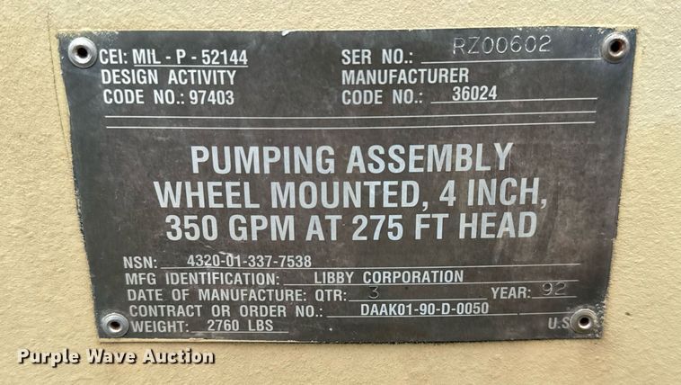 image for item EJ3172 1992 Libby pump