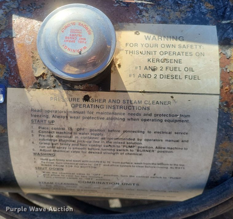 image for item EJ8097 Tuff hot pressure washer