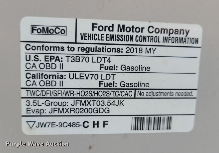 image for item JH9958 2018 Ford F150 XL SuperCrew pickup truck