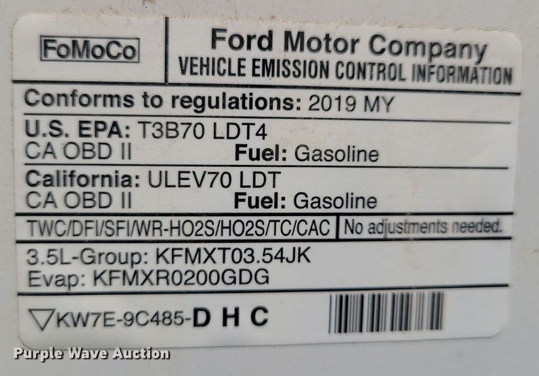 image for item JH9959 2019 Ford F150 XL SuperCrew pickup truck