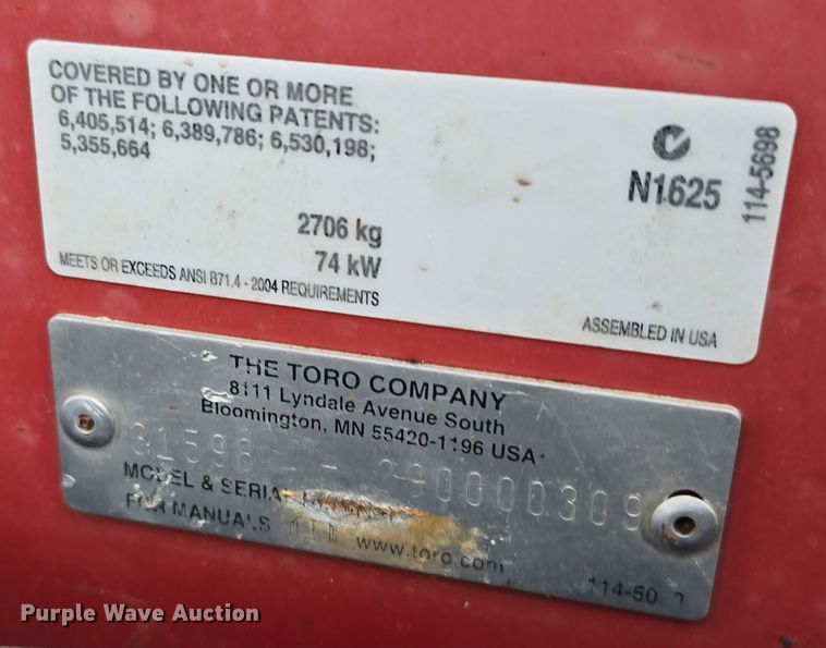 image for item LW9965 Toro Groundsmaster 5900 lawn mower