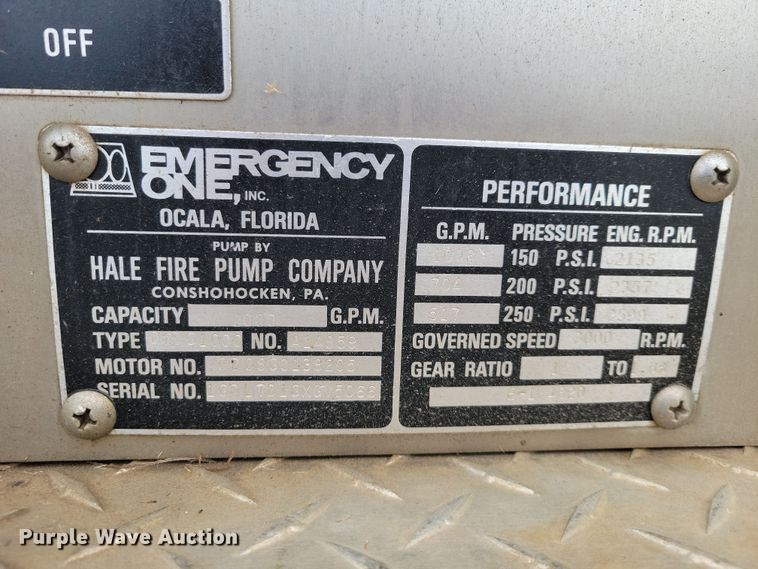 image for item OH9347 1986 GMC C7000 pumper fire truck