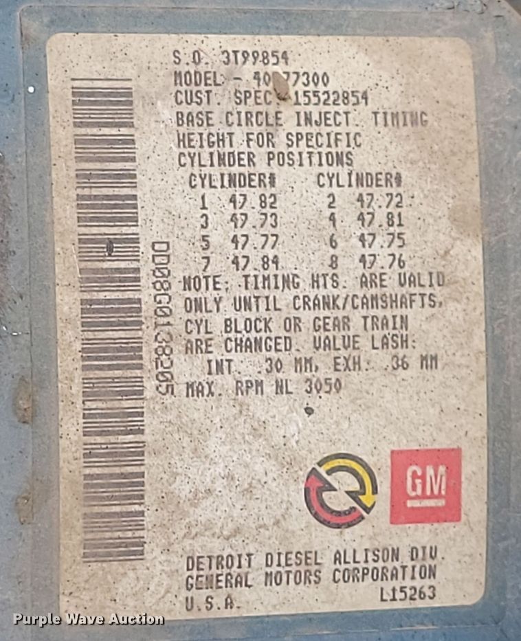 image for item OH9347 1986 GMC C7000 pumper fire truck