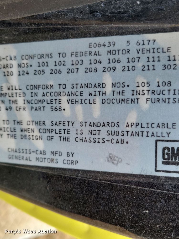 image for item OH9347 1986 GMC C7000 pumper fire truck