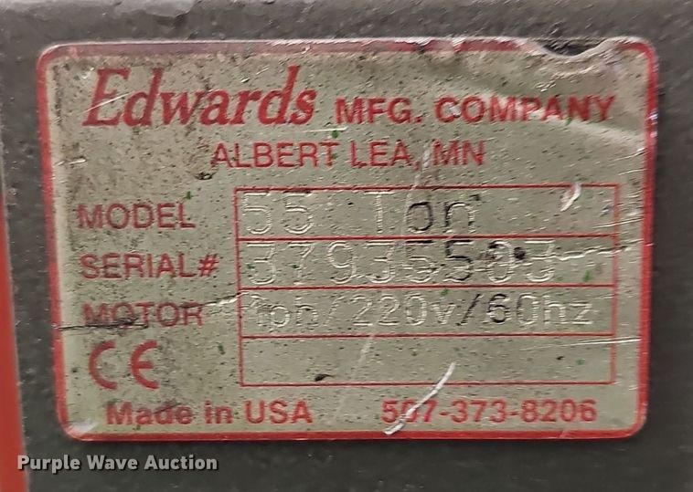 image for item OJ9019 Edwards 55 Ton iron worker