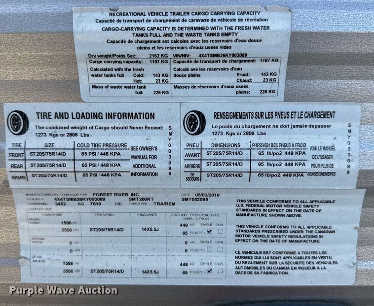 image for item DD3433 2019 Forrest River Salem FSX toy hauler camper