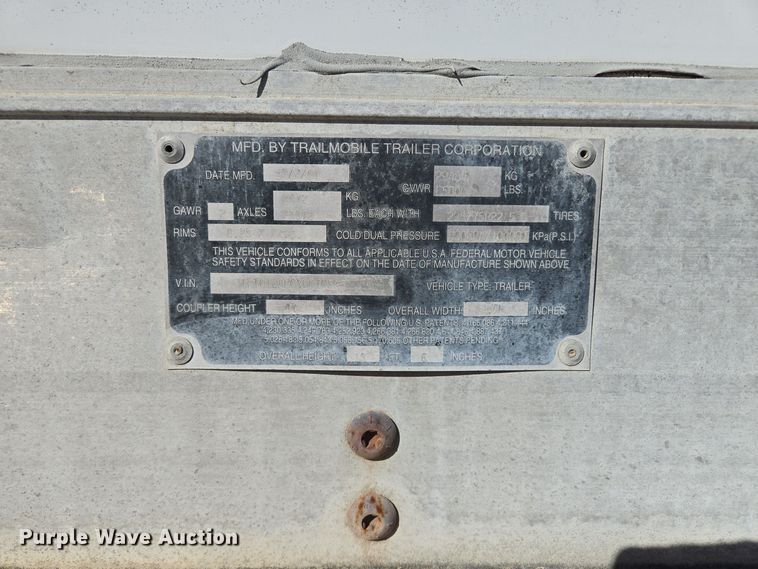 image for item DR7891 2000 Trailmobile dry van trailer