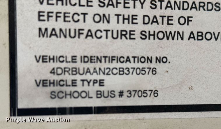 image for item DS2917 2012 International  CE school bus