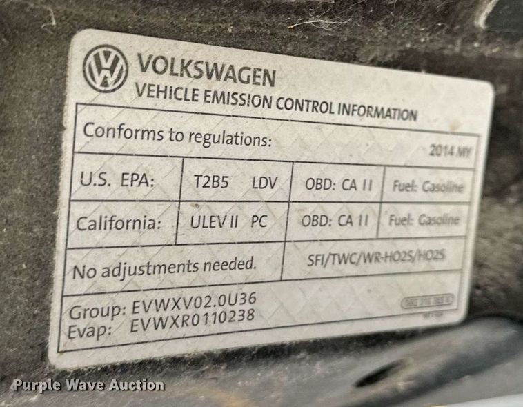 image for item DS3132 2014 Volkswagen Jetta S 