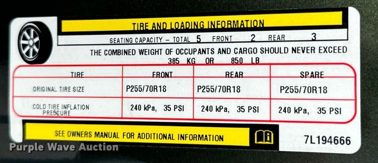 image for item DU9535 2007 Jeep Wrangler Unlimited Sahara SUV