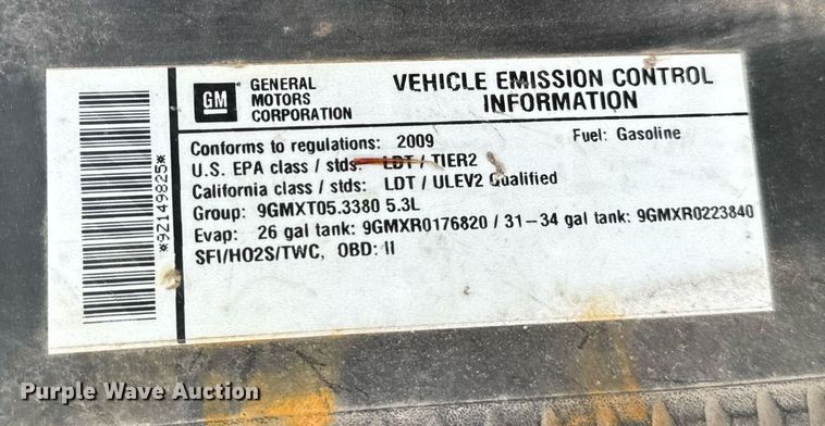 image for item DW2397 2009 Chevrolet Silverado 1500 Ext. Cab pickup truck