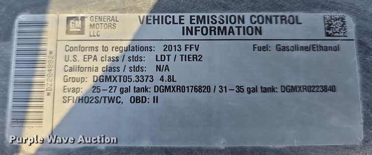 image for item DW3863 2013 Chevrolet Silverado 1500 pickup truck