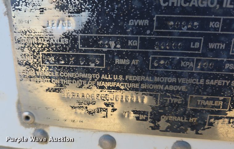 image for item DW3963 2006 Great Dane 74111-SSL101 dry van trailer