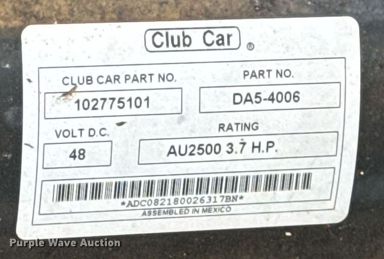 image for item EG2223 2019 Club Car CA550 golf cart