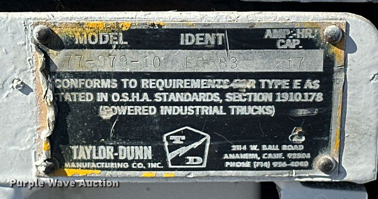 image for item EJ4954 (2) Taylor-Dunn utility carts