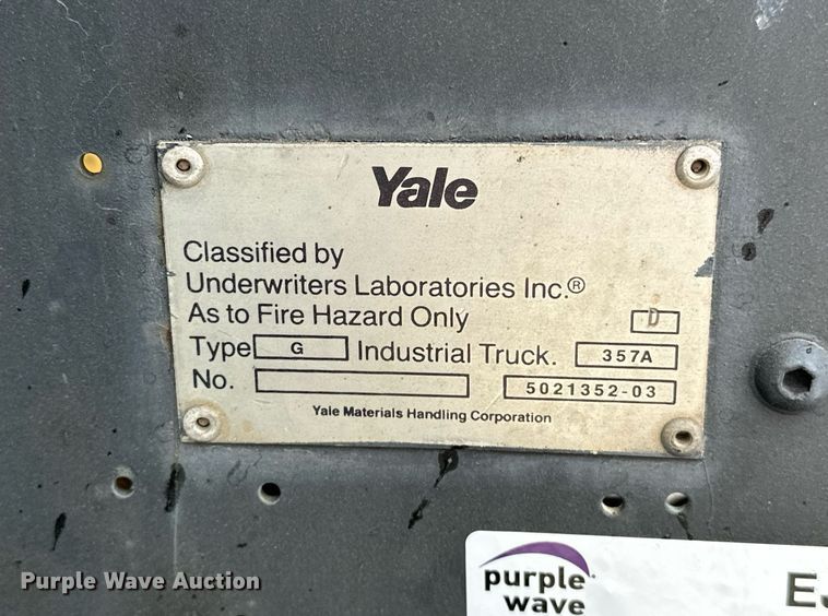 image for item EJ5046 Yale 357A forklift