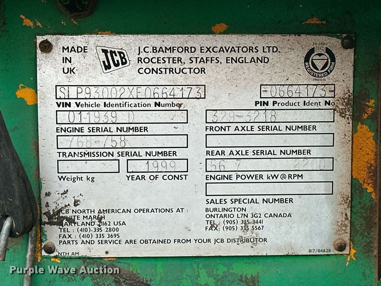 image for item EJ5050 1999 JCB 930 forklift