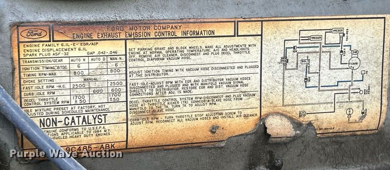 image for item EK3633 1984 Ford Conventional NL delivery truck