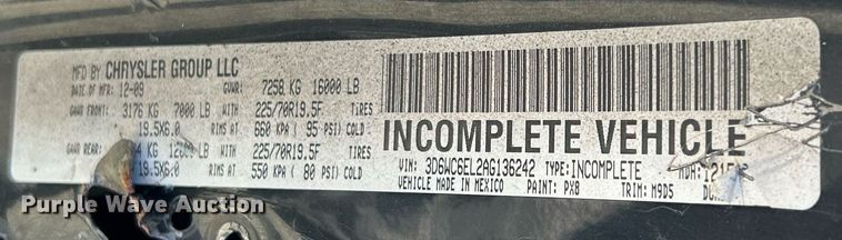 image for item EK3676 2010 Dodge  Ram 4500 SLT tow truck