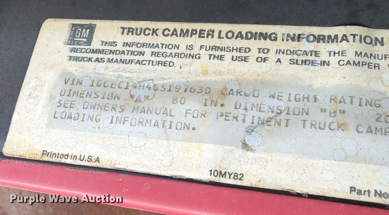 image for item EQ2425 1986 Chevrolet C10 pickup truck