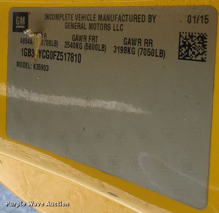 image for item ER4504 2015 Chevrolet Silverado 3500HD utility bed pickup truck