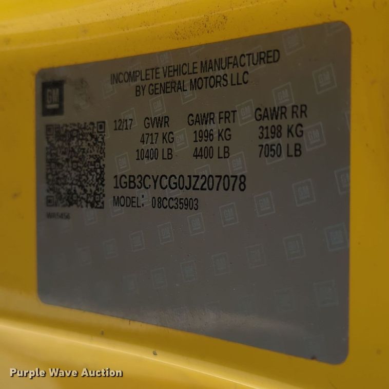 image for item ER4505 2018 Chevrolet Silverado 3500HD utility bed pickup truck