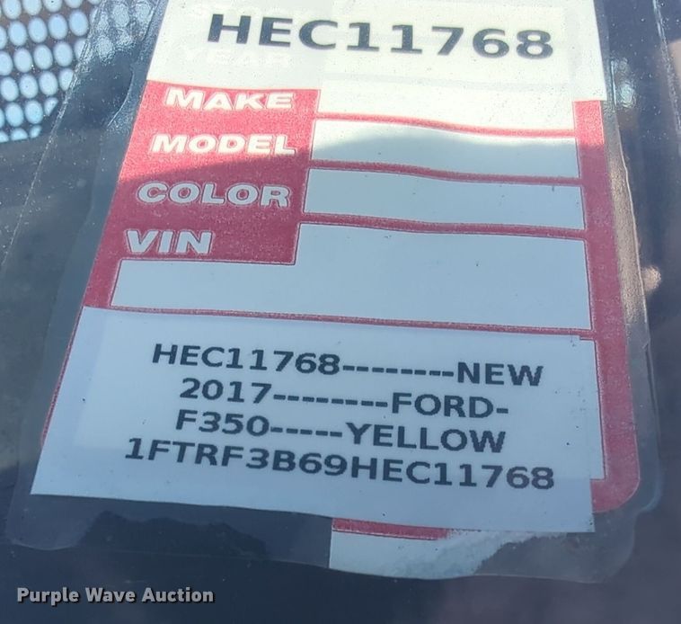 image for item ER4506 2017 Ford F350 Super Duty utility bed pickup truck