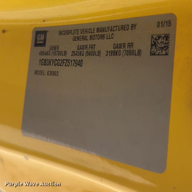 image for item ER4508 2015 Chevrolet Silverado 3500HD utility bed pickup truck