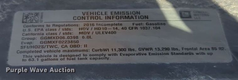 image for item ER4515 2016 Chevrolet Silverado 3500HD utility bed pickup truck