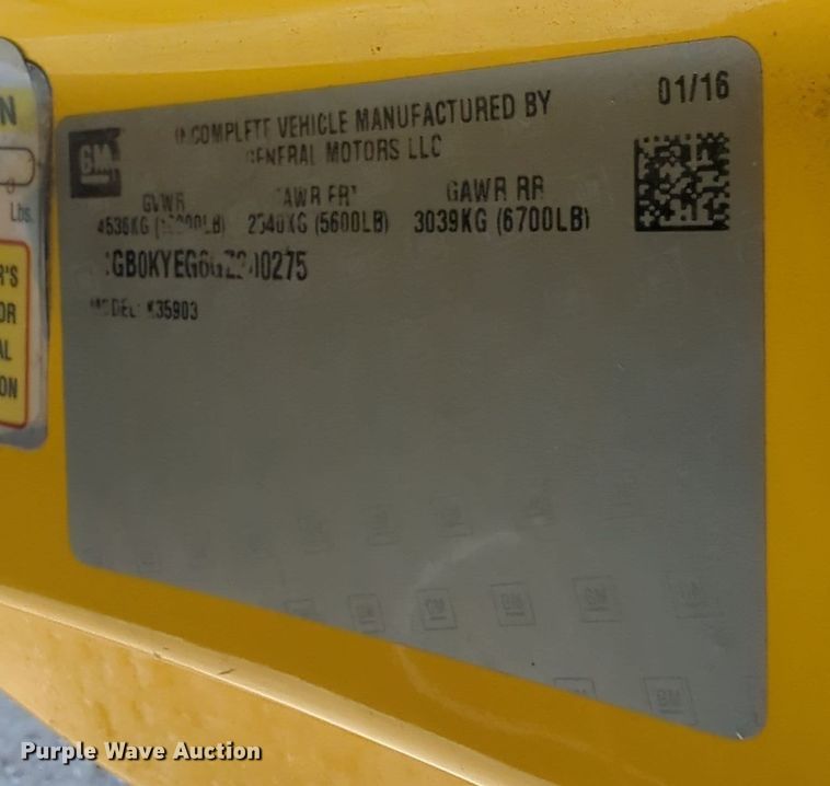 image for item ER4518 2016 Chevrolet Silverado 3500HD utility bed pickup truck