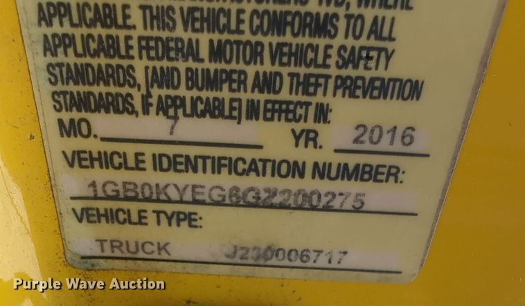 image for item ER4518 2016 Chevrolet Silverado 3500HD utility bed pickup truck