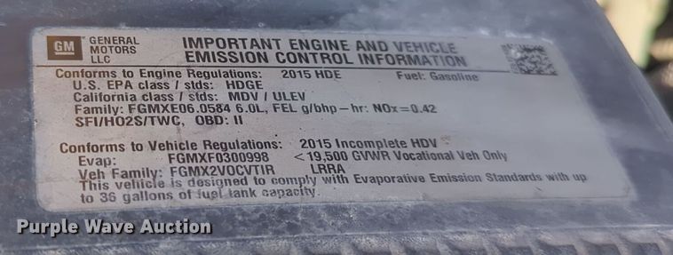 image for item ER4520 2015 Chevrolet Silverado 3500HD utility bed pickup truck