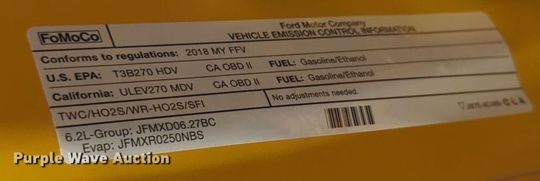 image for item ER4525 2018 Ford F350 Super Duty utility bed pickup truck