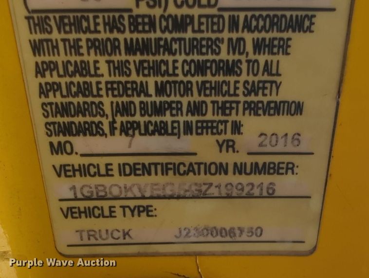 image for item ER4531 2016 Chevrolet Silverado 3500HD utility bed pickup truck