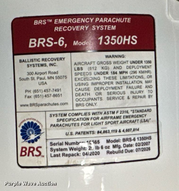 image for item JE9331 2007 Flight Design CTSW Light Sport airplane