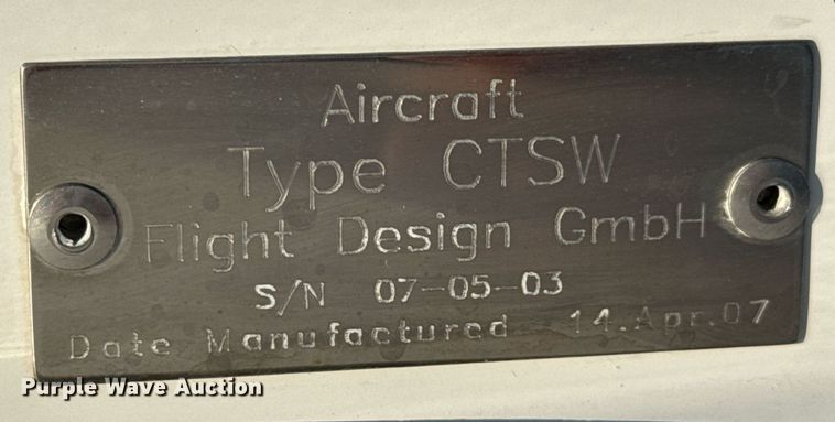 image for item JE9331 2007 Flight Design CTSW Light Sport airplane