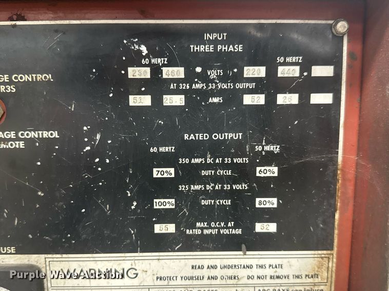 image for item MS9864 Lincoln Idealarc R3S-325 welder